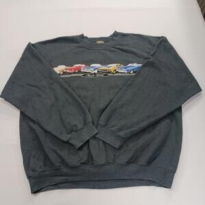 Vintage Classic Speed Men's Gray Cotton Blend Graphic Sweatshirt Size L (42-44)